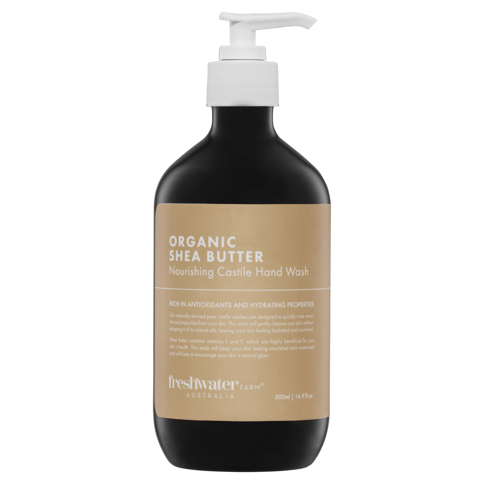 Organic Shea Butter castile hand wash, 500 ml, naturally derived, vegan