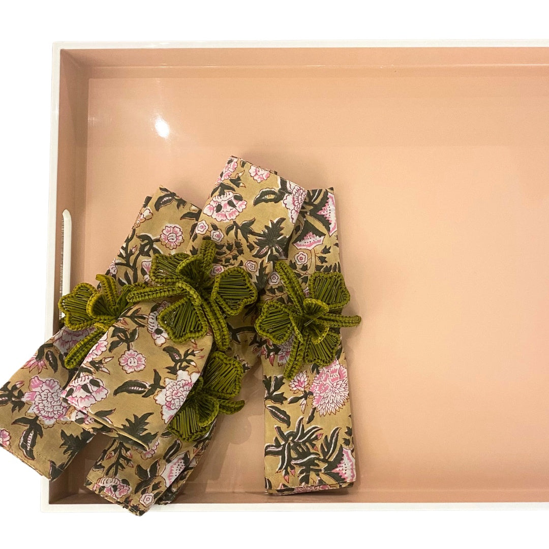 Pink lacquer tray, handcrafted, food safe, 45 x 35 cm