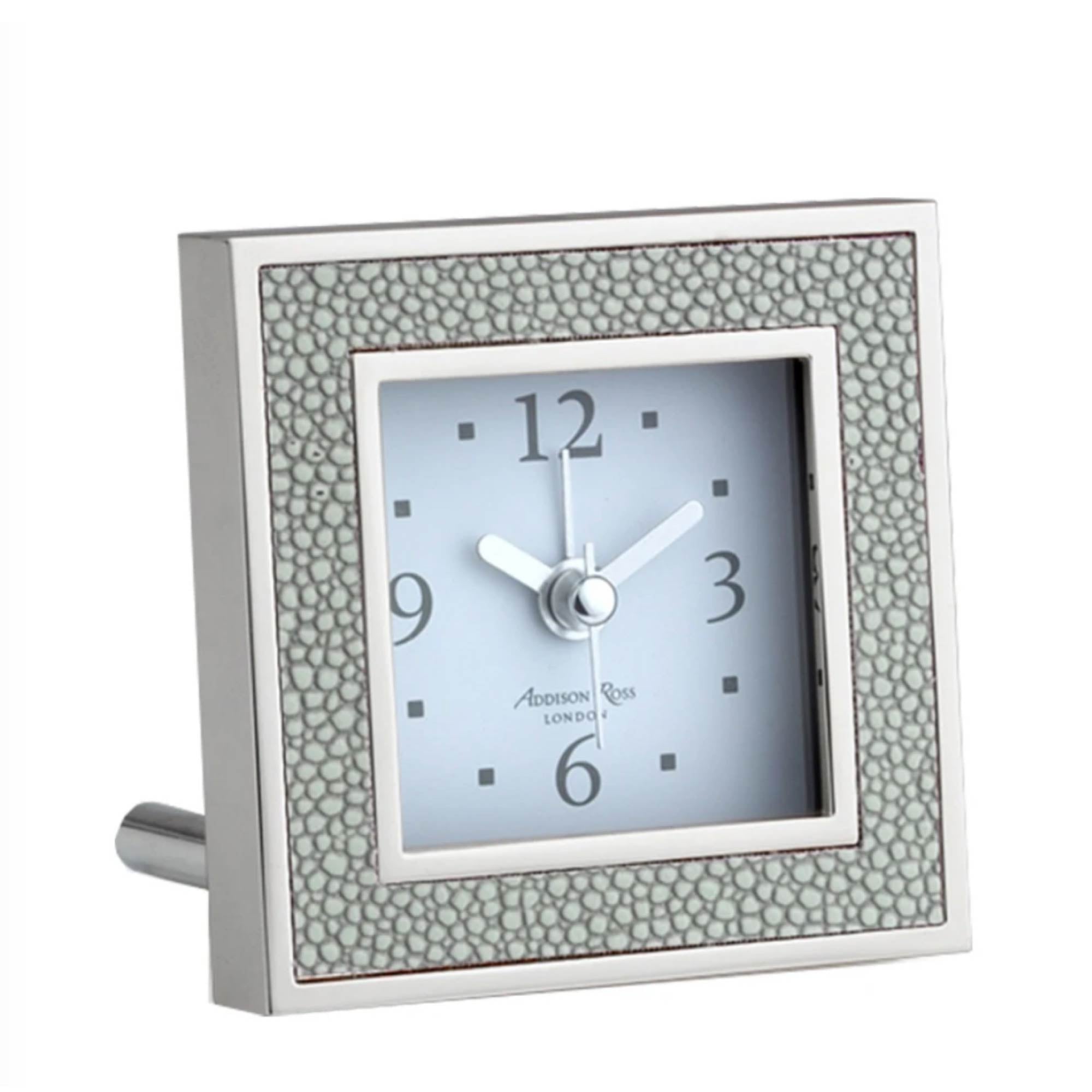 Addison Ross Shagreen Grey alarm clock