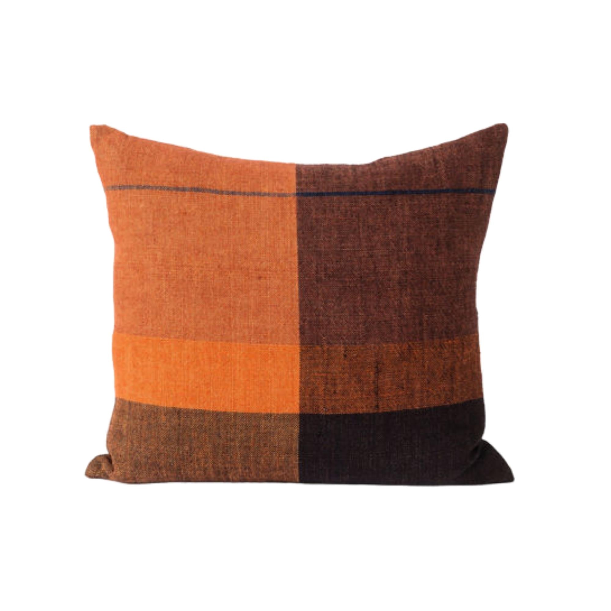 Celeste linen cushion cover in mulberry multi, 55 cm