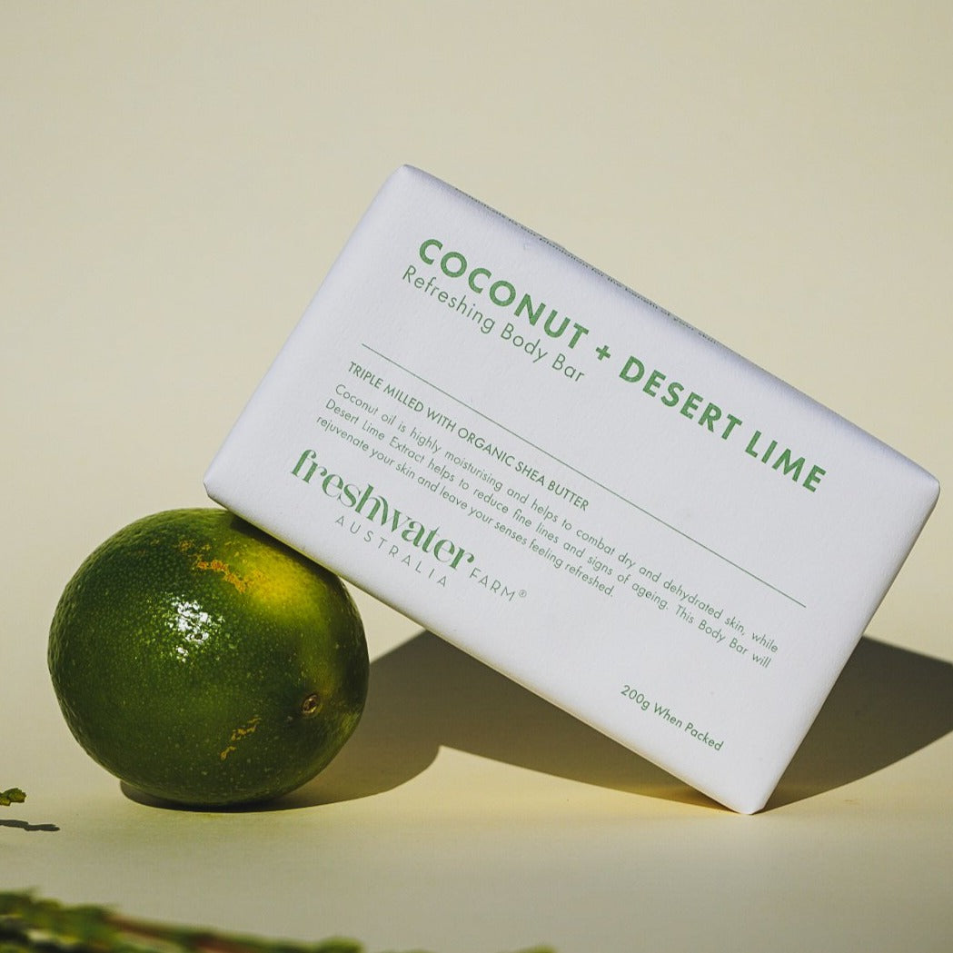 Coconut and Desert Lime triple-milled soap bar, 200 g