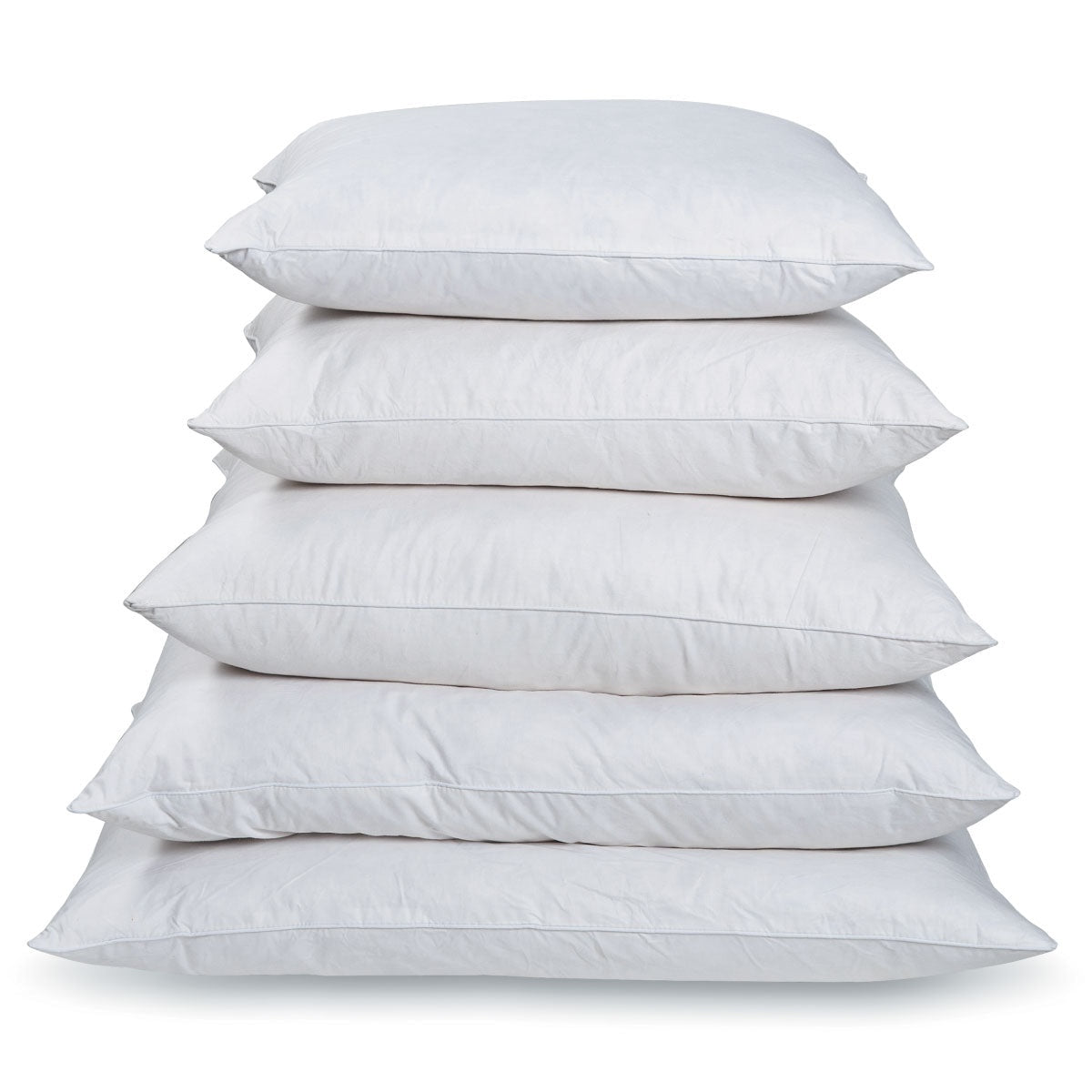 Polyester cushion filler with a cotton lining