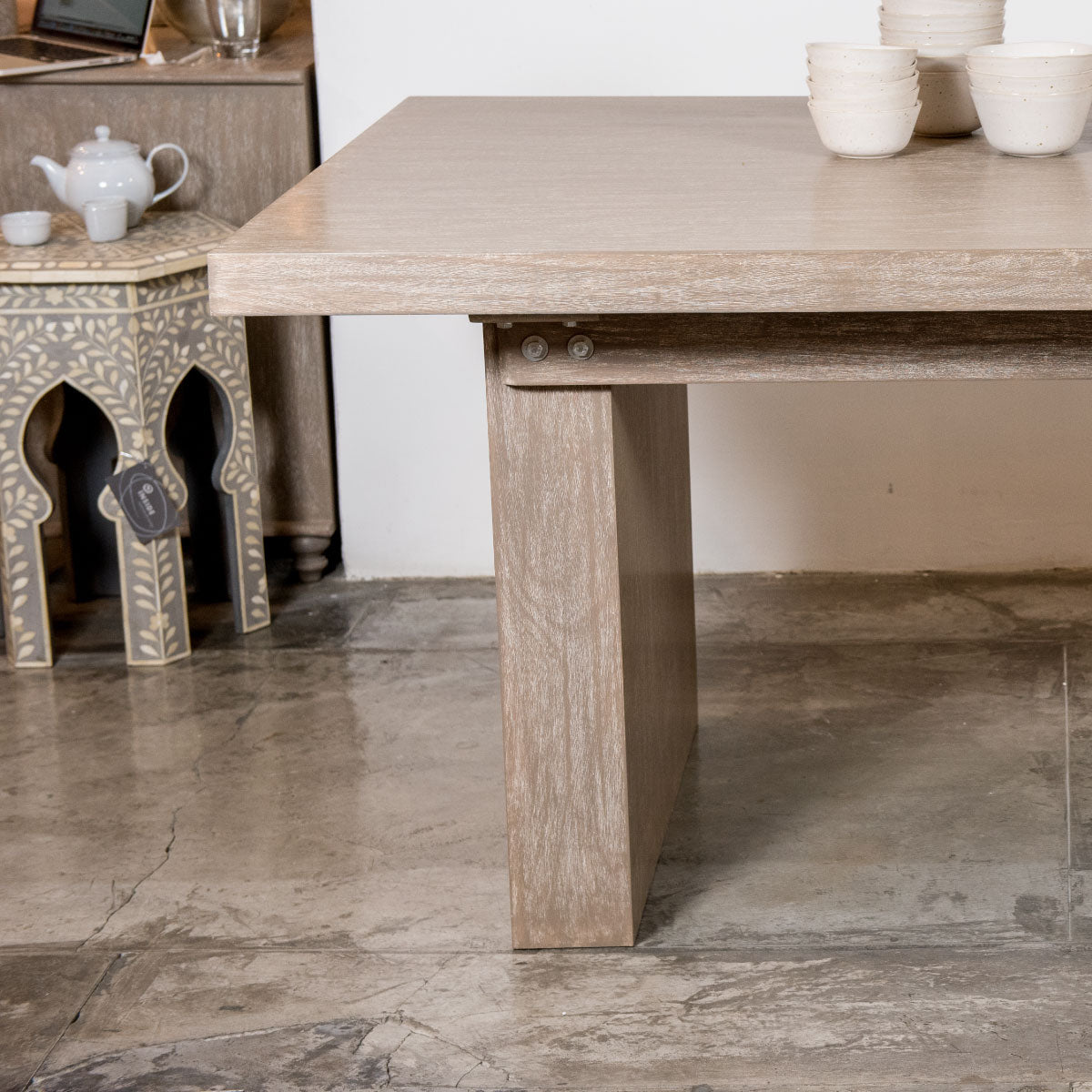 Delabole dining table, natural finish