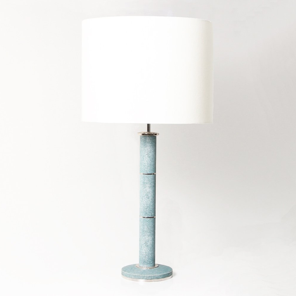 Diss Column Table Lamp Shagreen Teal
