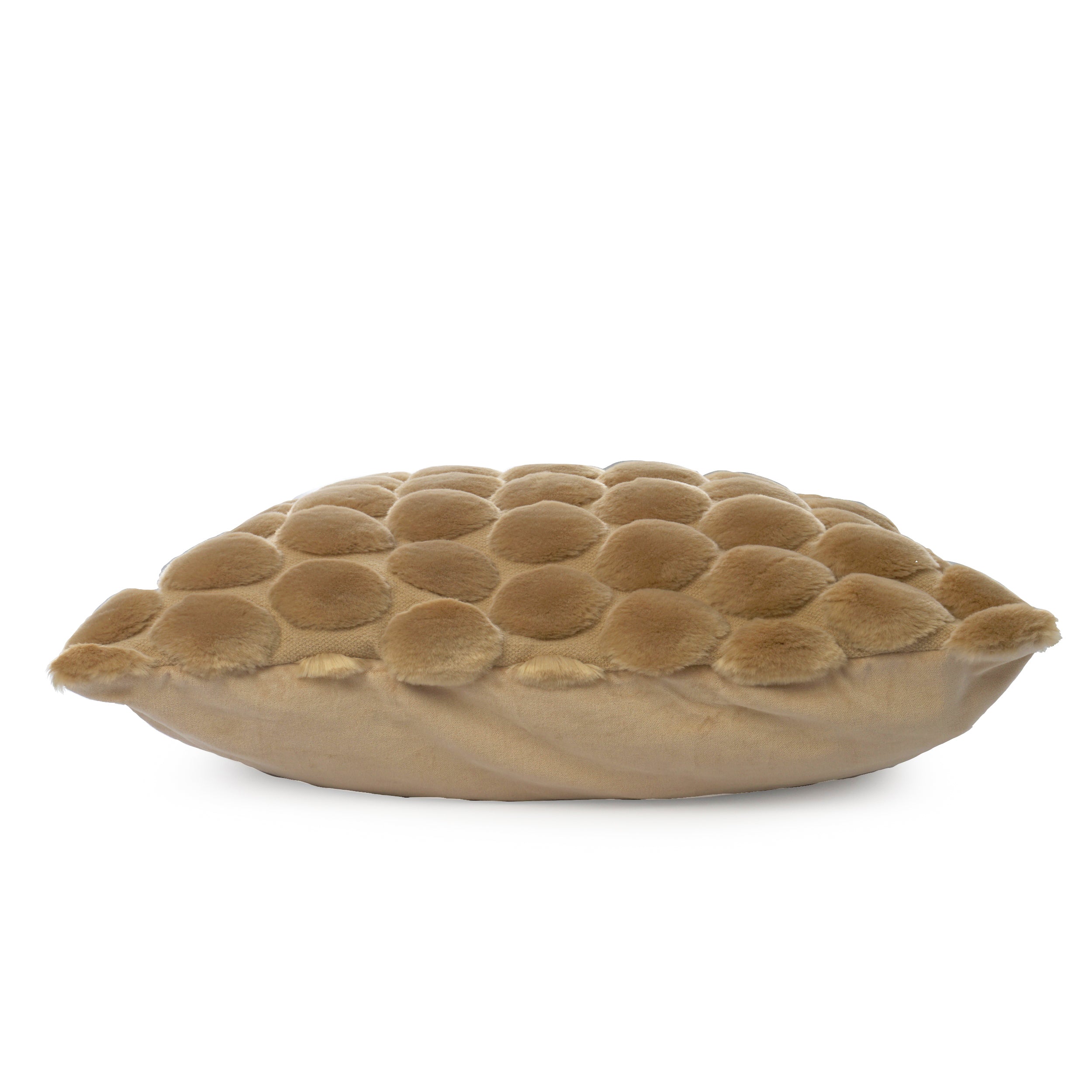 Egg Velvet Cushion in beige, 50 x 50 cm, cotton velvet reverse side detail