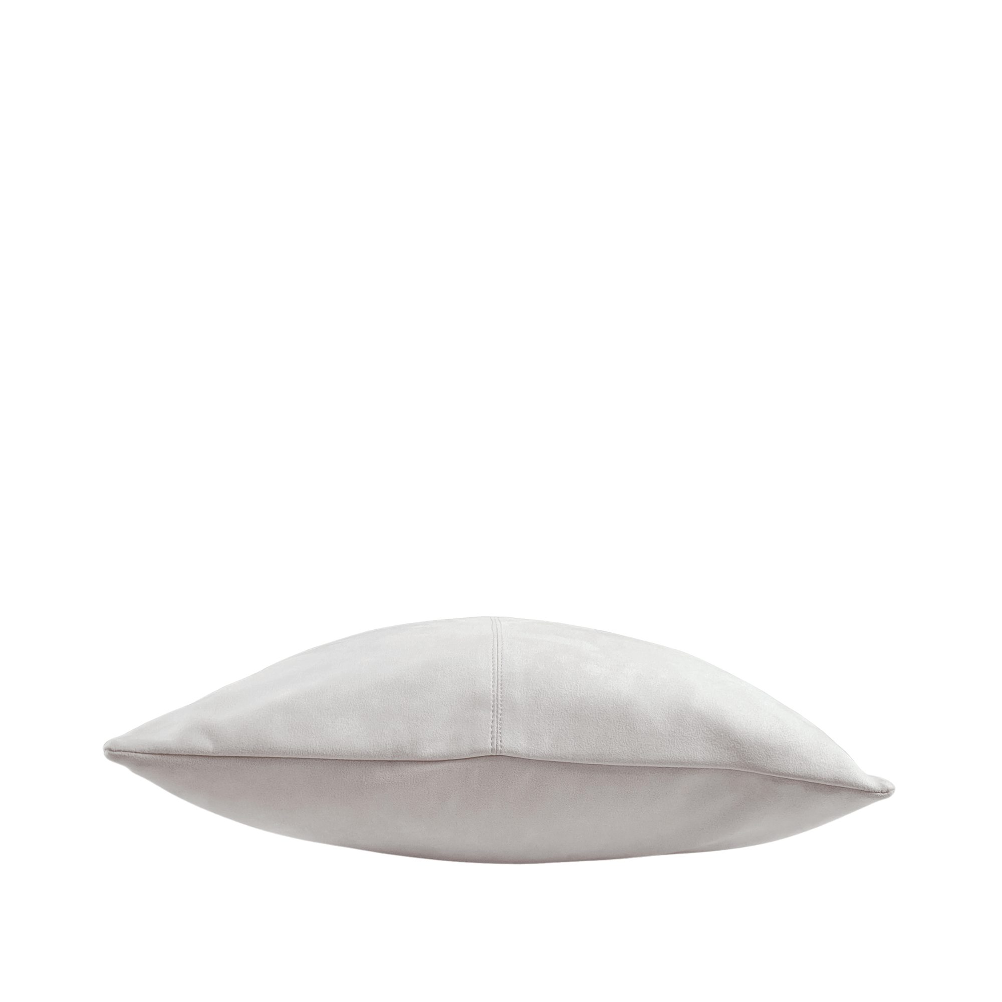Faux suede sand cushion by Ceannis, 50 x 50 cm, styled view