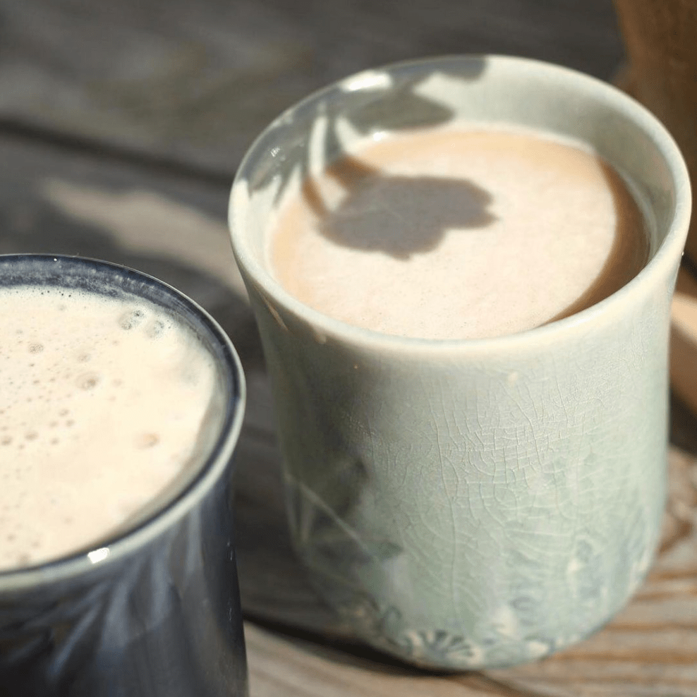 Latte cup in antique glaze, ceramic, 30 cl, 15 cm high