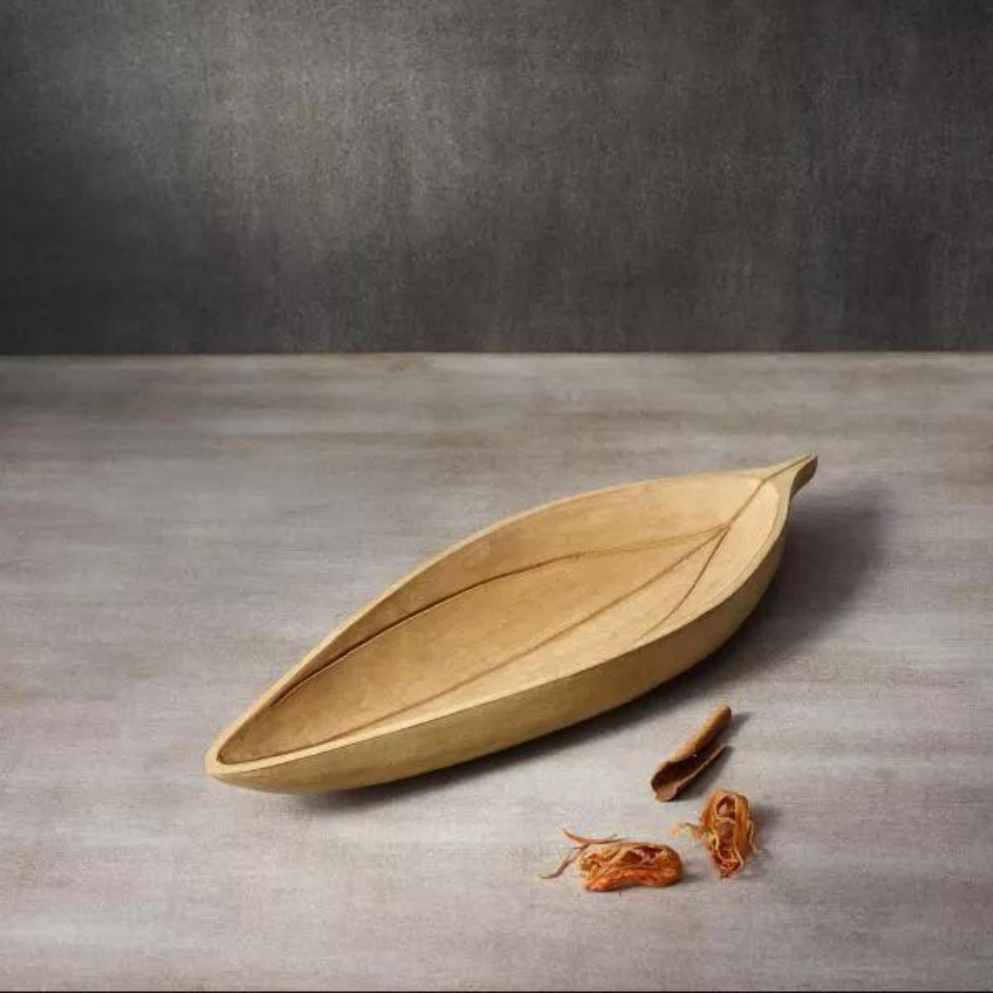 Masala mango wood platter, hand painted, natural, 39 x 13 cm