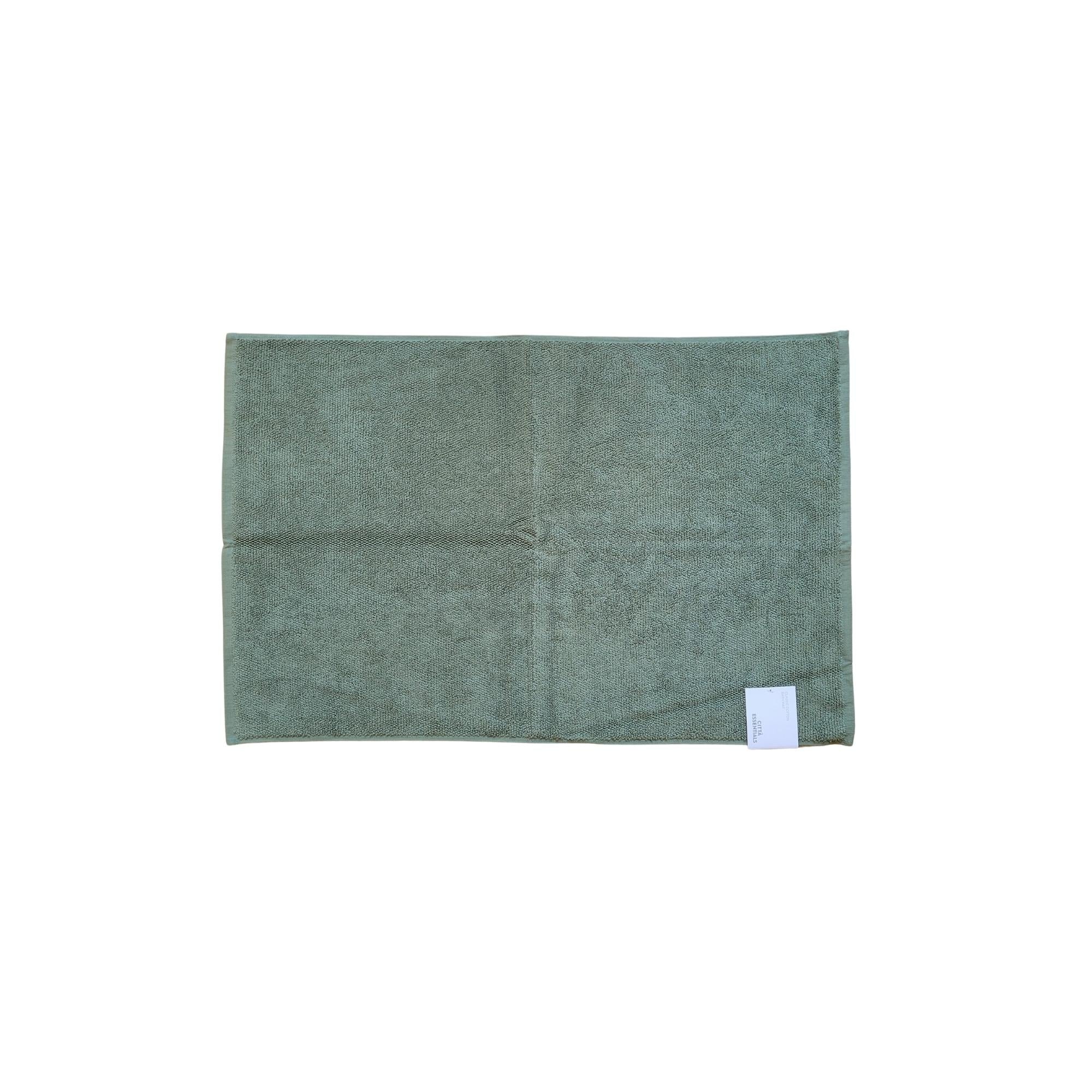 Olive cotton bath mat by Citta