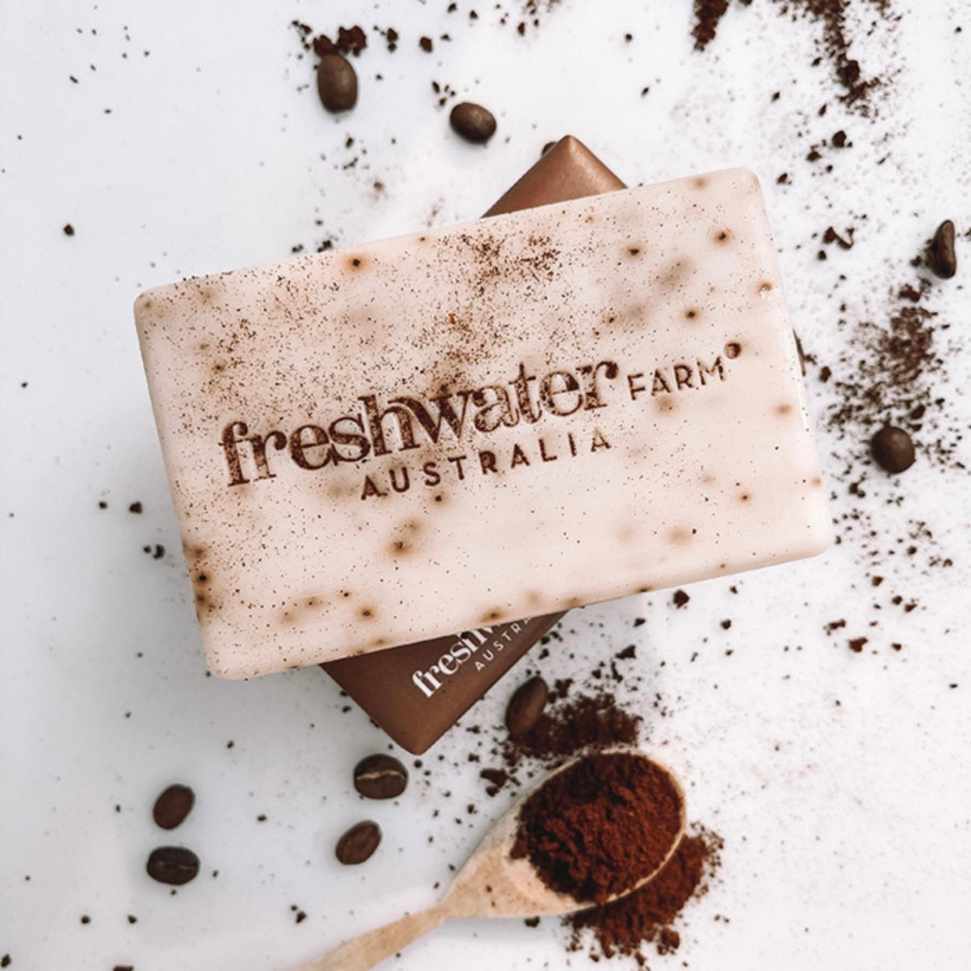 Organic Coffee polishing body bar, 200g, French triple milled with coffee exfoliant