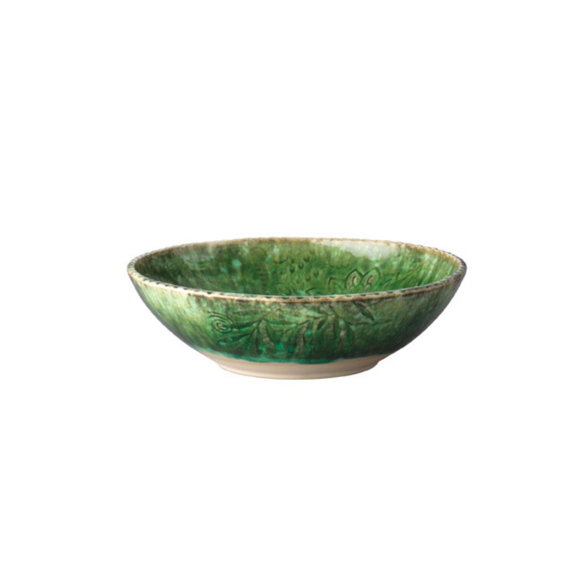 Sthal seaweed small serving bowl, cracked glaze stoneware, detail