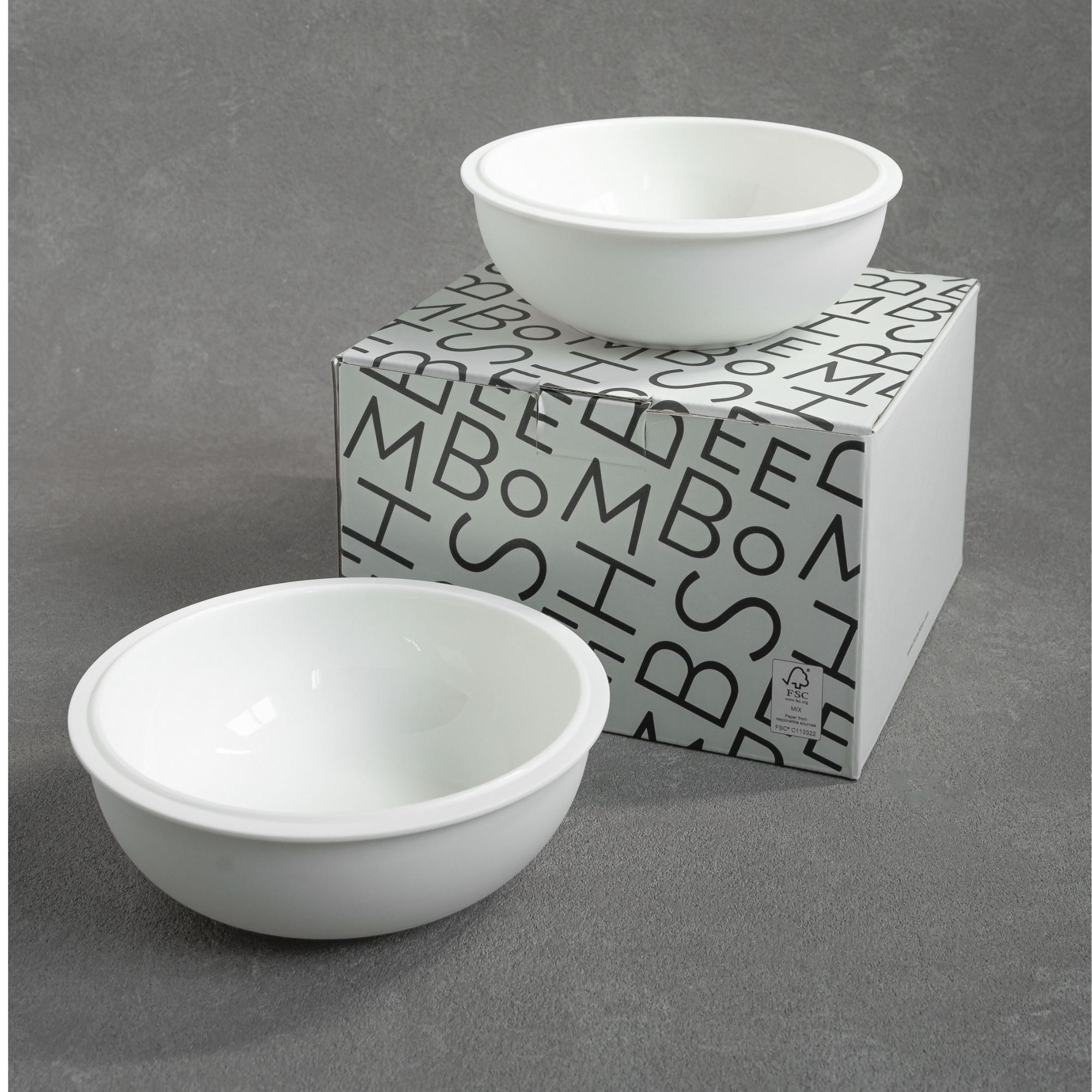 Tinge white porcelain bowl set of 2 with exposed raw rim, 16cm