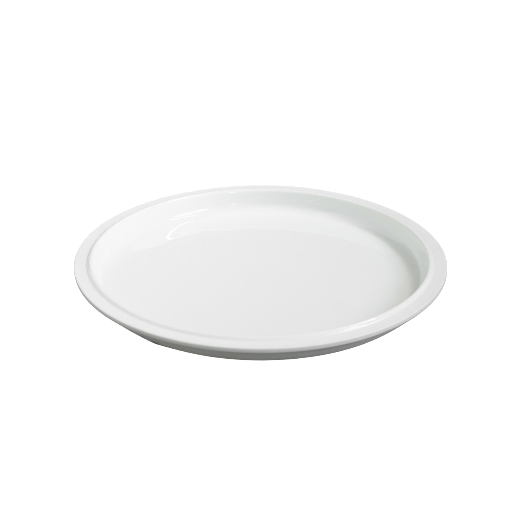 Tinge white porcelain dinner plates, set of 2, glazed and raw rim contrast, detail