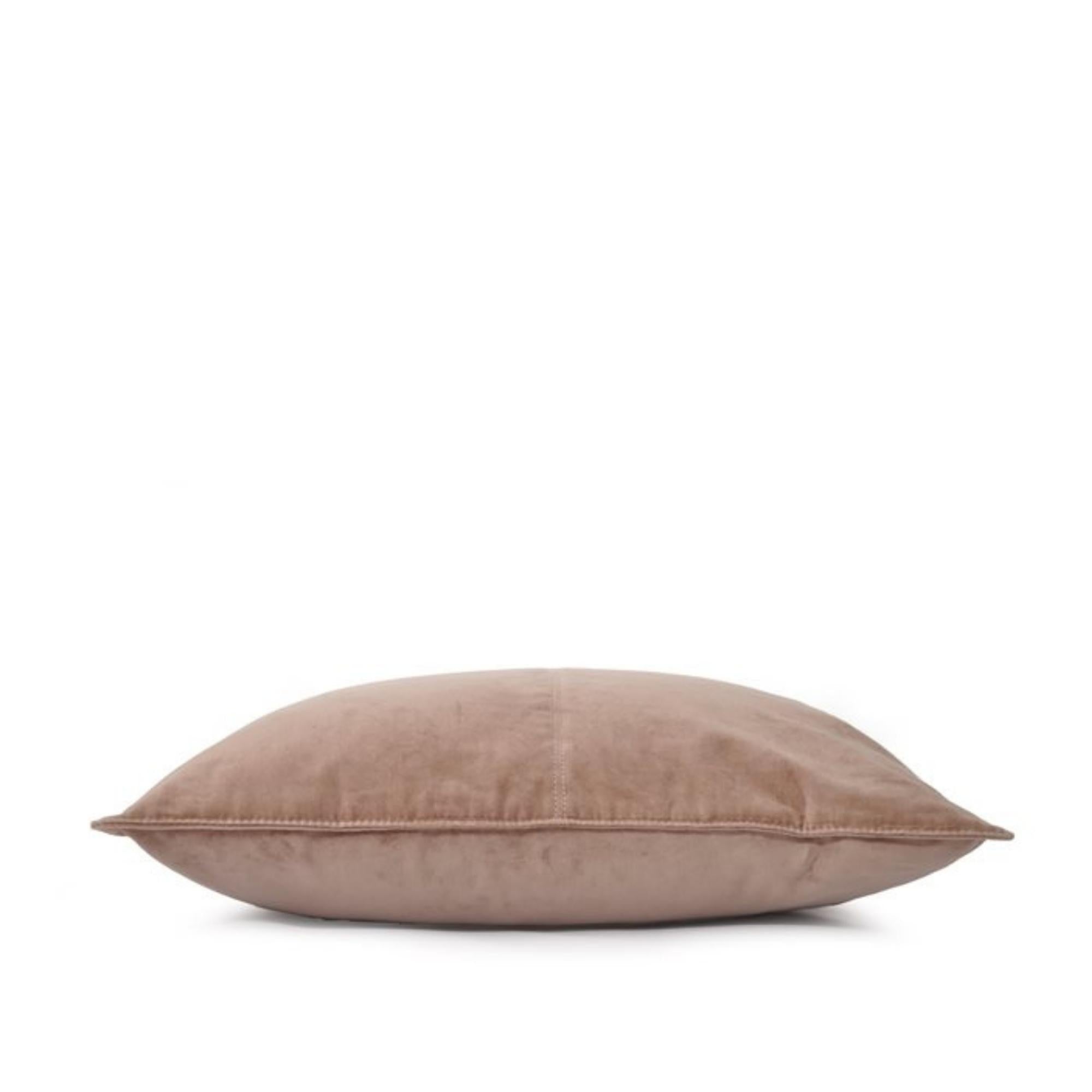 Dusty pink velvet cushion cover, soft cotton, styled