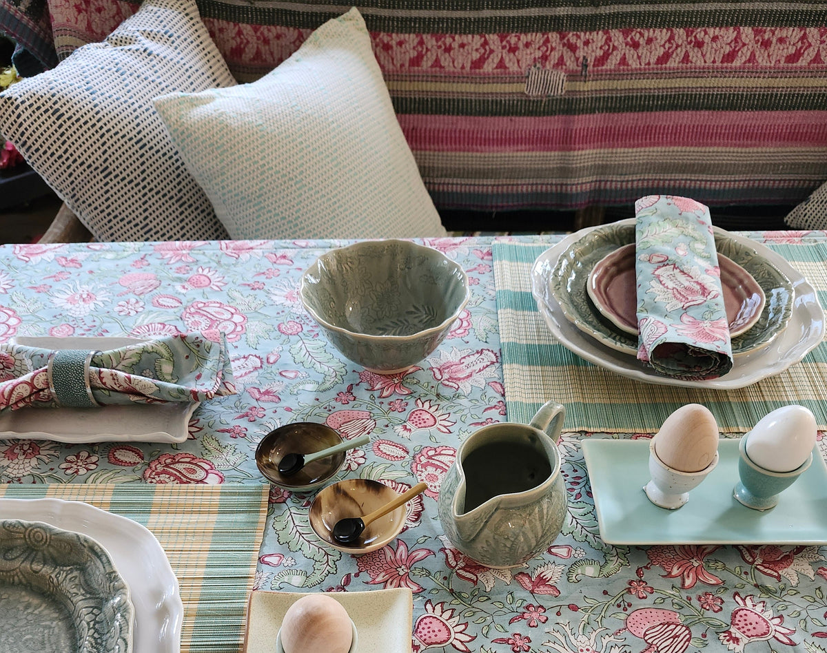 Table linen collection at Inside Living Hong Kong: tablecloths, runners and napkins