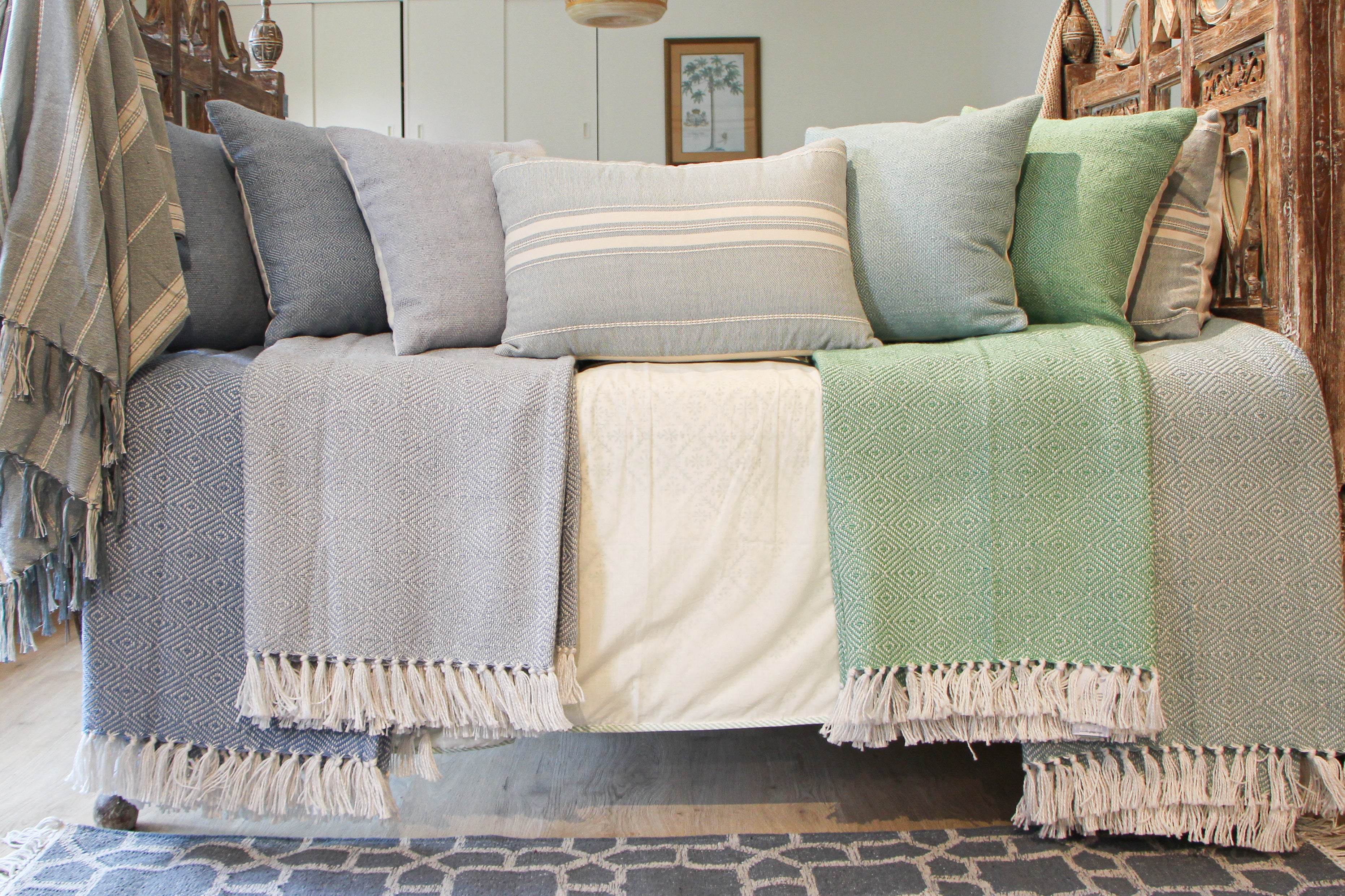 Weaver Green collection at Inside Living Hong Kong: recycled woven rugs and blankets