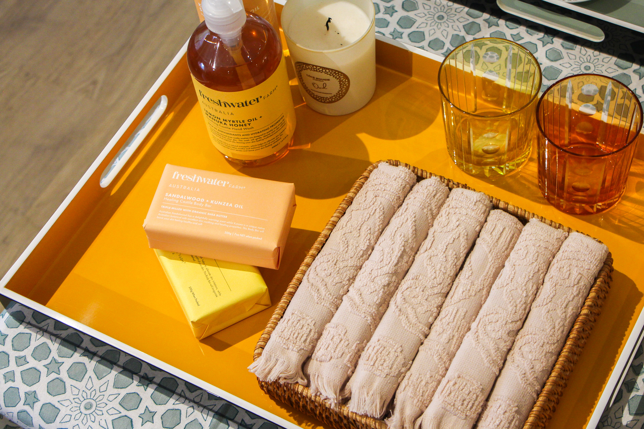 Body care collection at Inside Living Hong Kong: soaps, scrubs and lotions