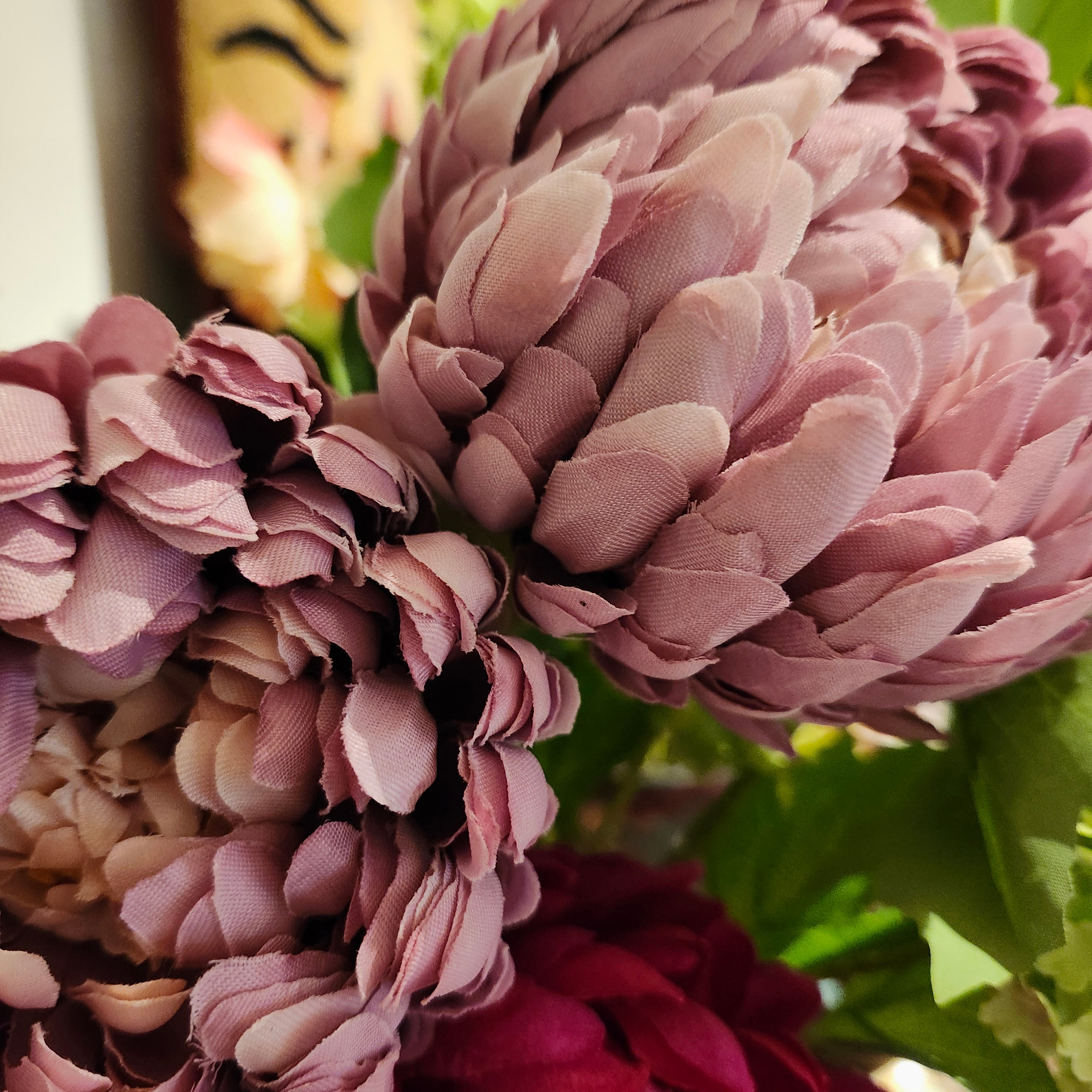 Artificial peony bloom in lilac