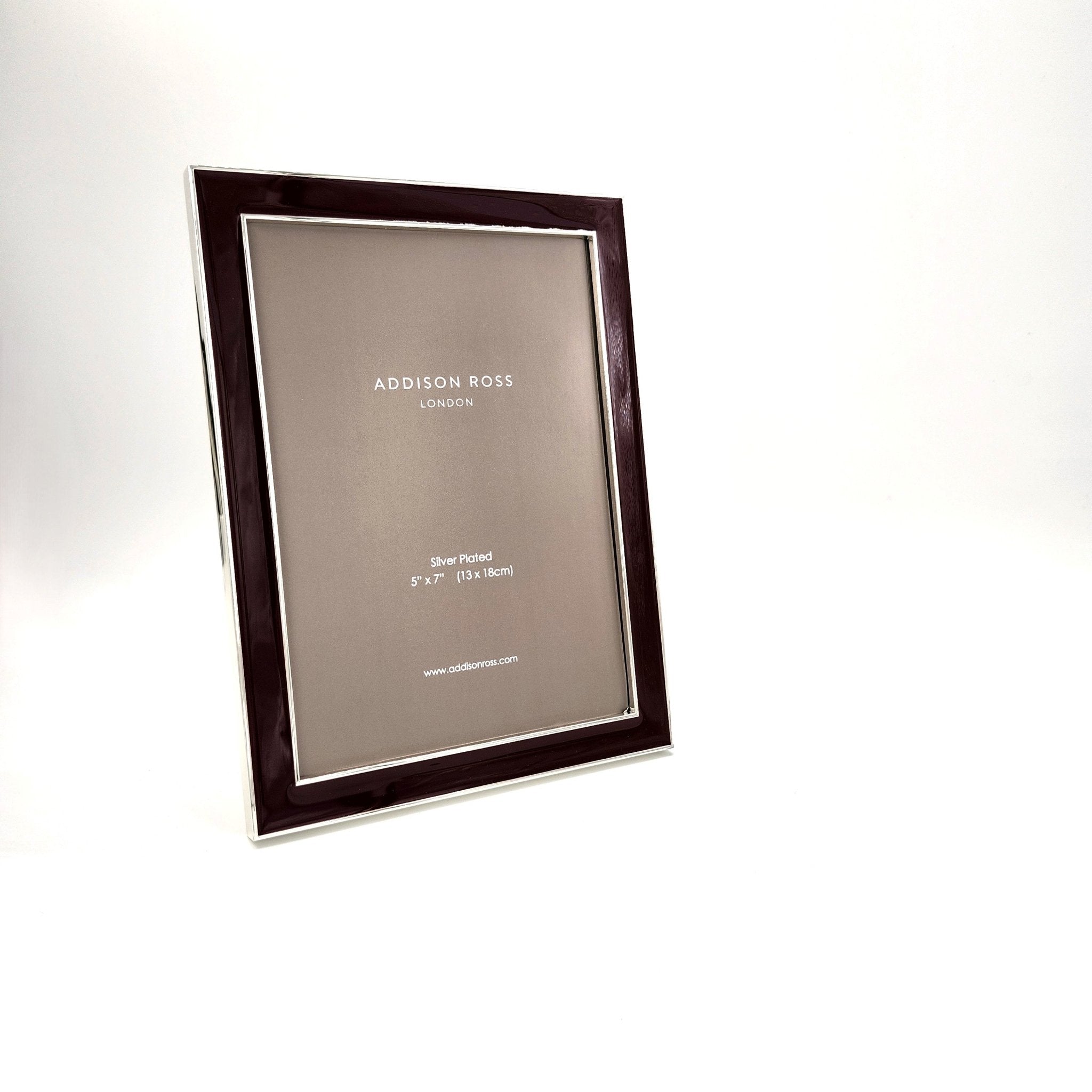 Cherry enamel frame by Addison Ross, 5 x 7 inch format in portrait orientation