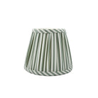 Addison Ross pleated sage green and cream striped empire lampshade, 16 cm