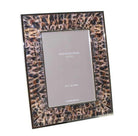 Faux pheasant feather and silver plate photo frame by Addison Ross, 5 x 7 inch, landscape or portrait