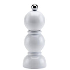 Mini Bob salt and pepper mill in white, high-gloss lacquer, bobbin shape