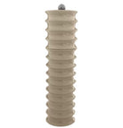 Twister salt and pepper mill in cappuccino high-gloss lacquer with a scalloped twist shape