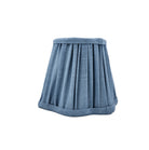 Addison Ross chambray blue empire lampshade with a scalloped edge, 16 cm