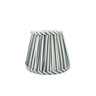 Addison Ross pleated chambray blue and cream striped empire lampshade, 16 cm