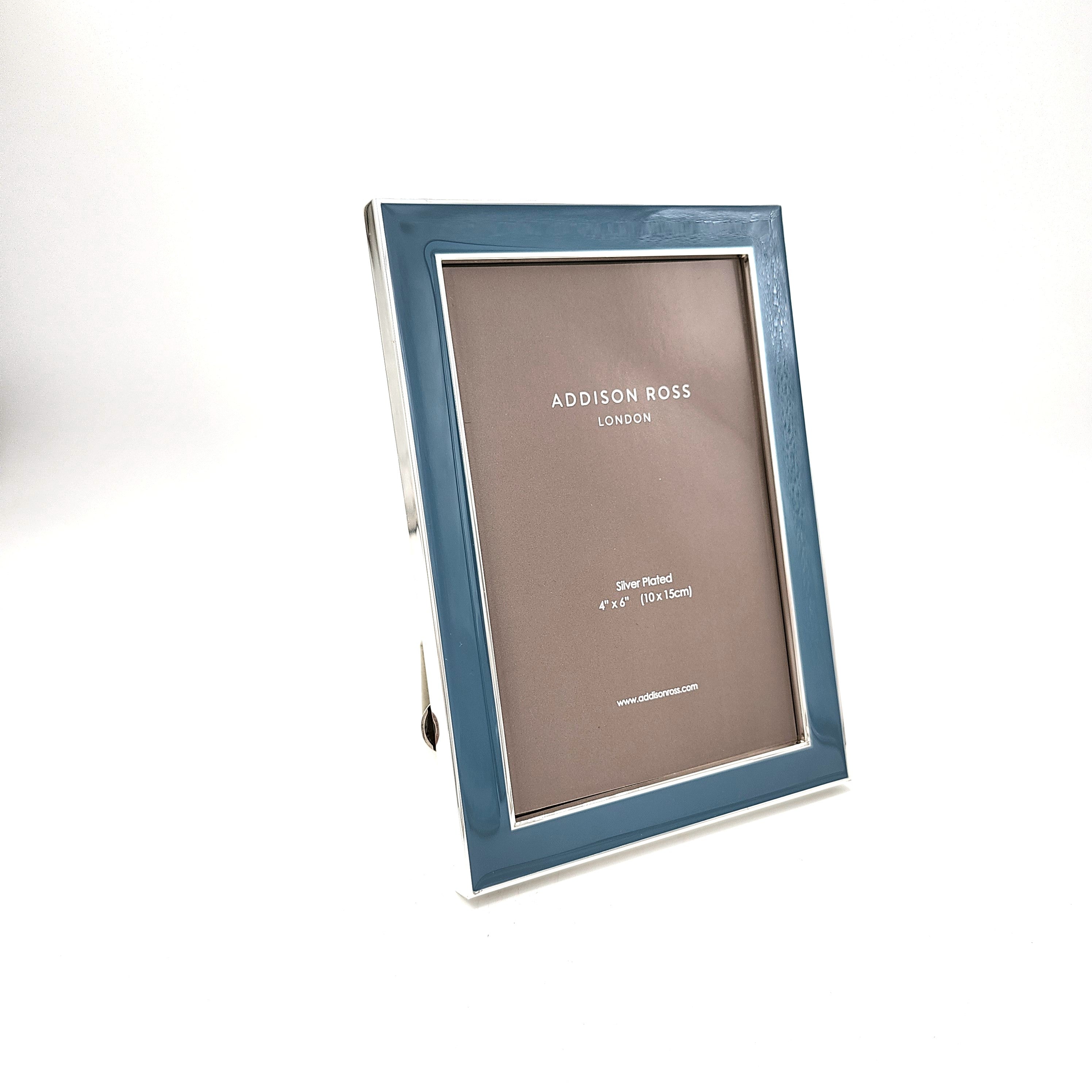 Chambray enamel frame by Addison Ross, 4 x 6 inch format in portrait orientation