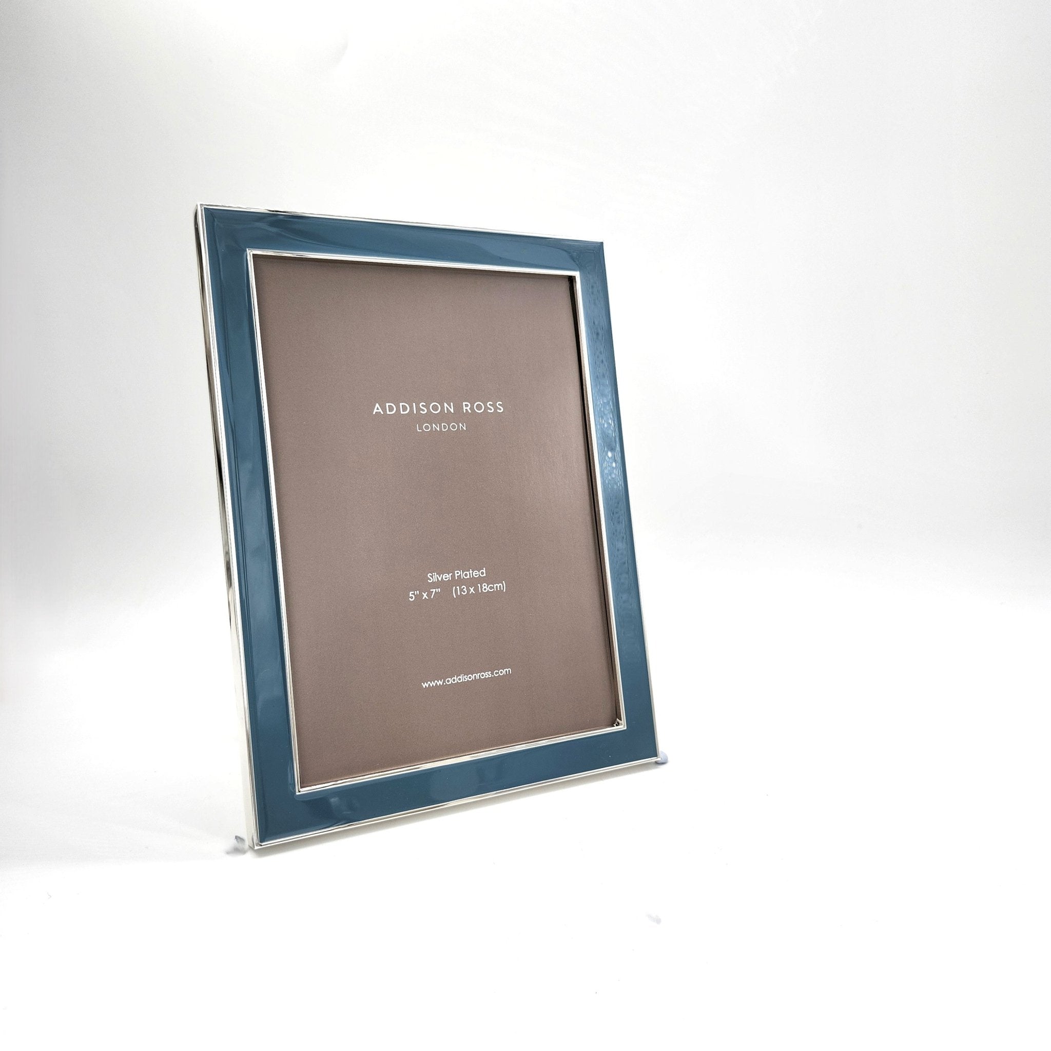 Chambray enamel frame by Addison Ross, 5 x 7 inch format in portrait orientation