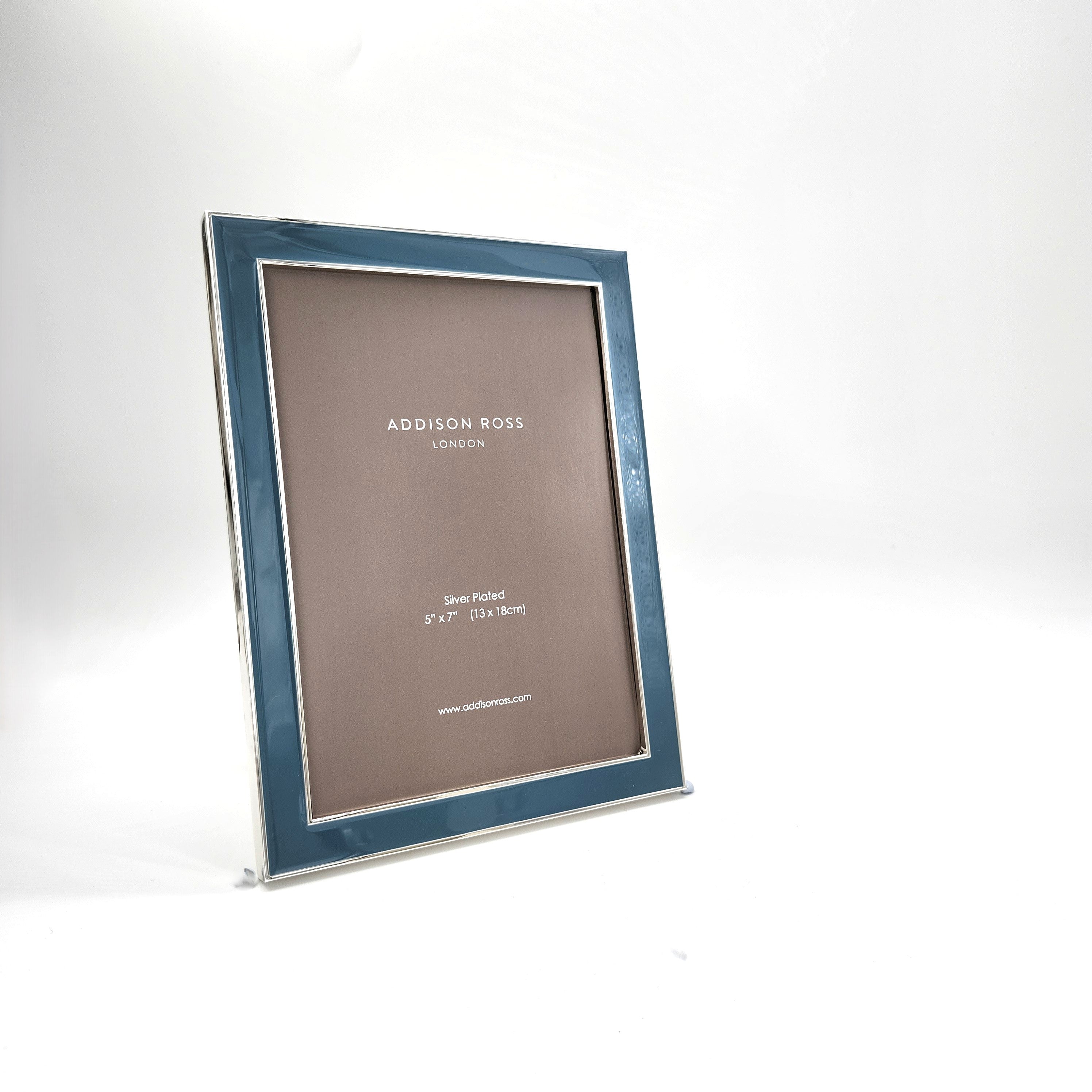 Chambray enamel frame by Addison Ross, 5 x 7 inch format in portrait orientation