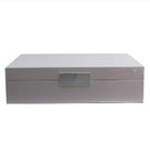Chiffon lacquer jewellery box with a silver-plated hinge, Addison Ross