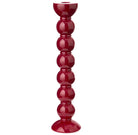 Bobbin candlestick in cherry lacquer, large