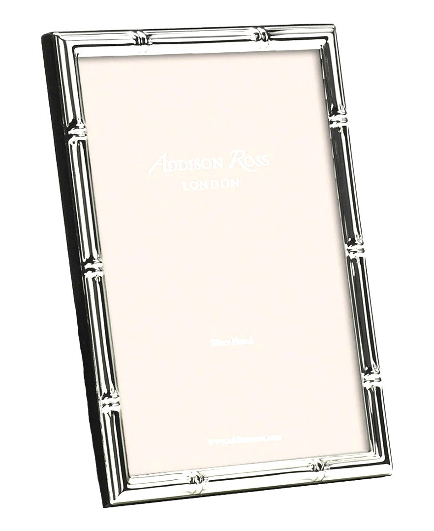 Silver bamboo photo frame by Addison Ross