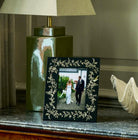 Black high-gloss lacquer Chinoiserie frame, Addison Ross