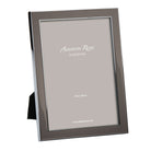 Enamel frame in taupe by Addison Ross, 4 x 6, 5 x 7 or 8 x 10 inch, silver plate with grey velvet back