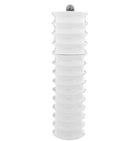 Twister salt or pepper grinder in white gloss lacquer with a scooped scallop design