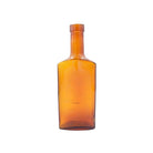 Vintage amber glass bottle, 17 cm, for use as a bud vase or carafe