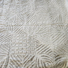 Organza applique white cotton bedspread, queen, detail