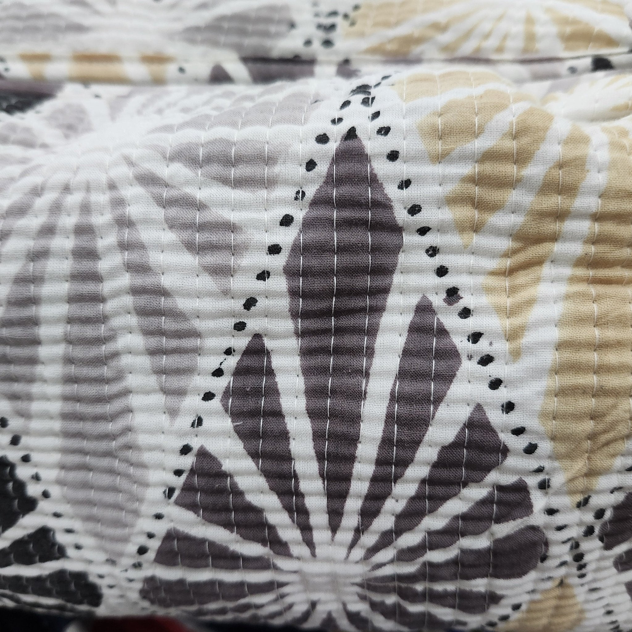 Tribal block-print cotton wash bag