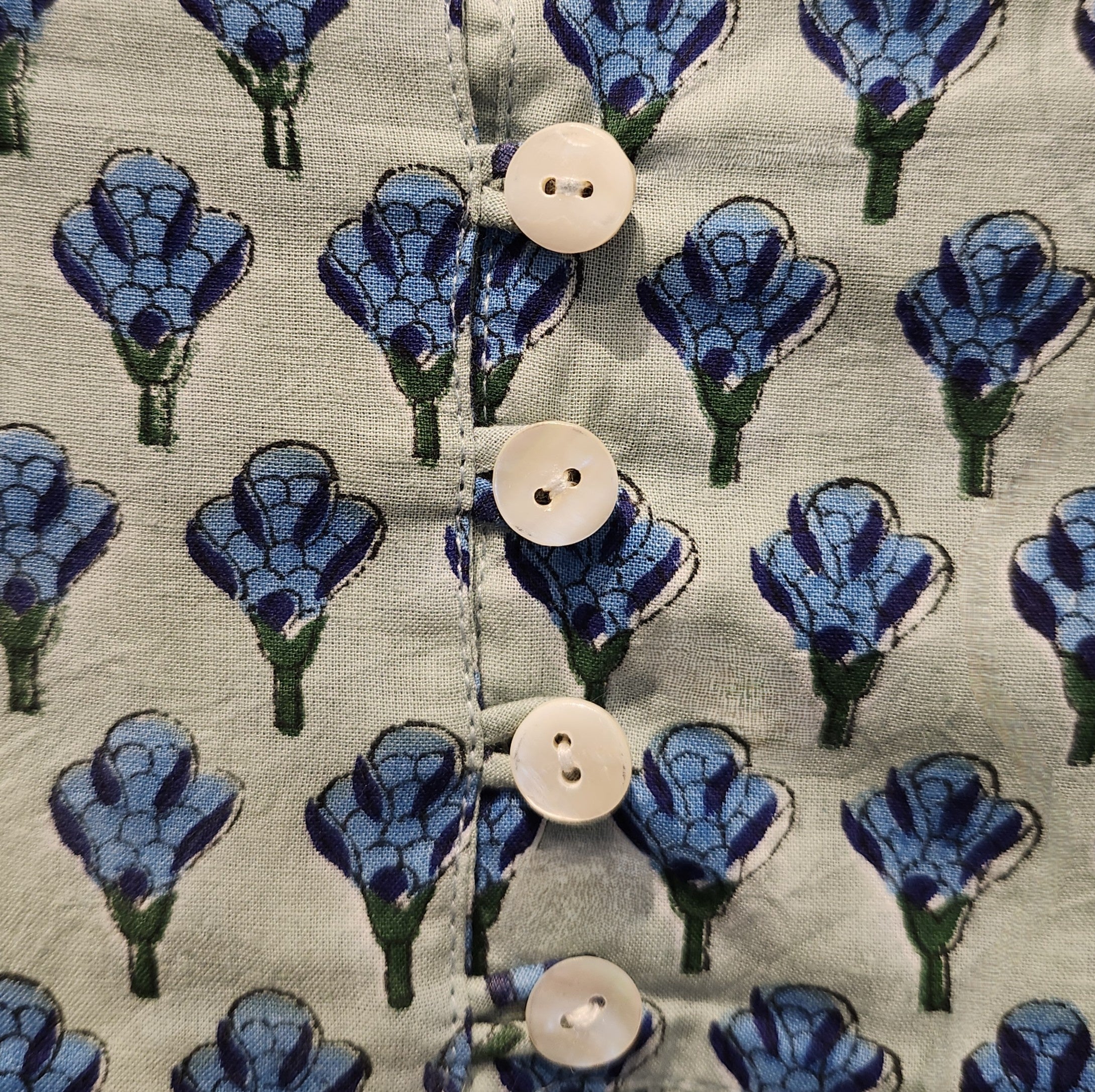 Block-print cotton sundress, Lucy design