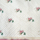 Mermaid-print child's quilt, reverse side with a contrast yellow pattern, reversible cotton cambric