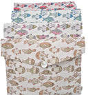 Block-print fish design on kids' cotton pyjamas