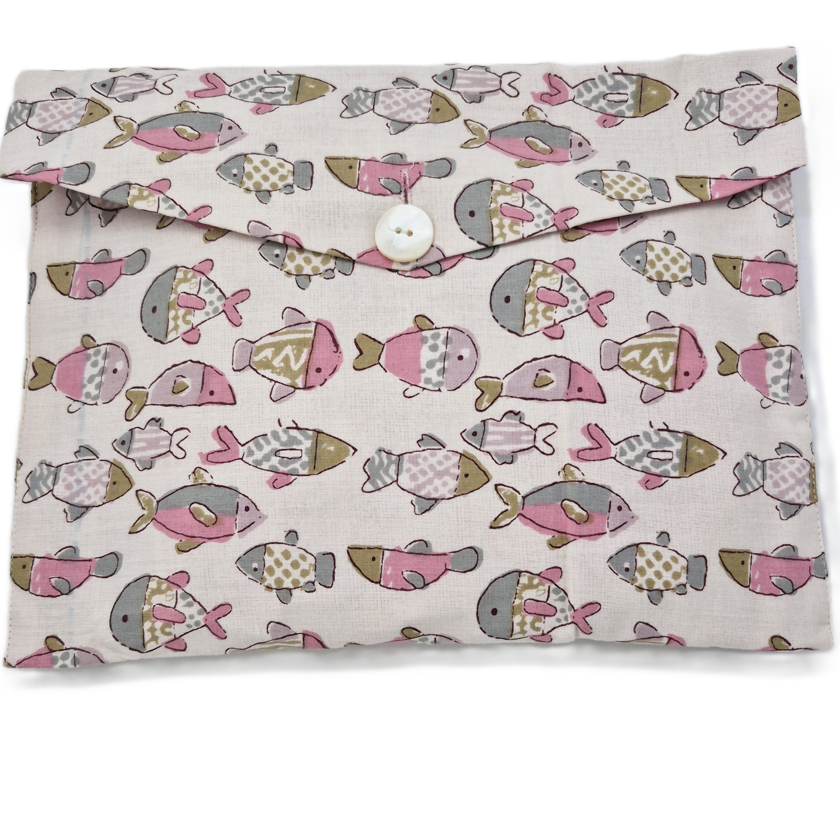 Kids' fish-print long pyjamas in pale purple
