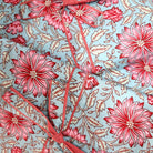 Dahlia block-print long pyjamas in azure