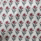 Rosalie red floral block-print short pyjamas