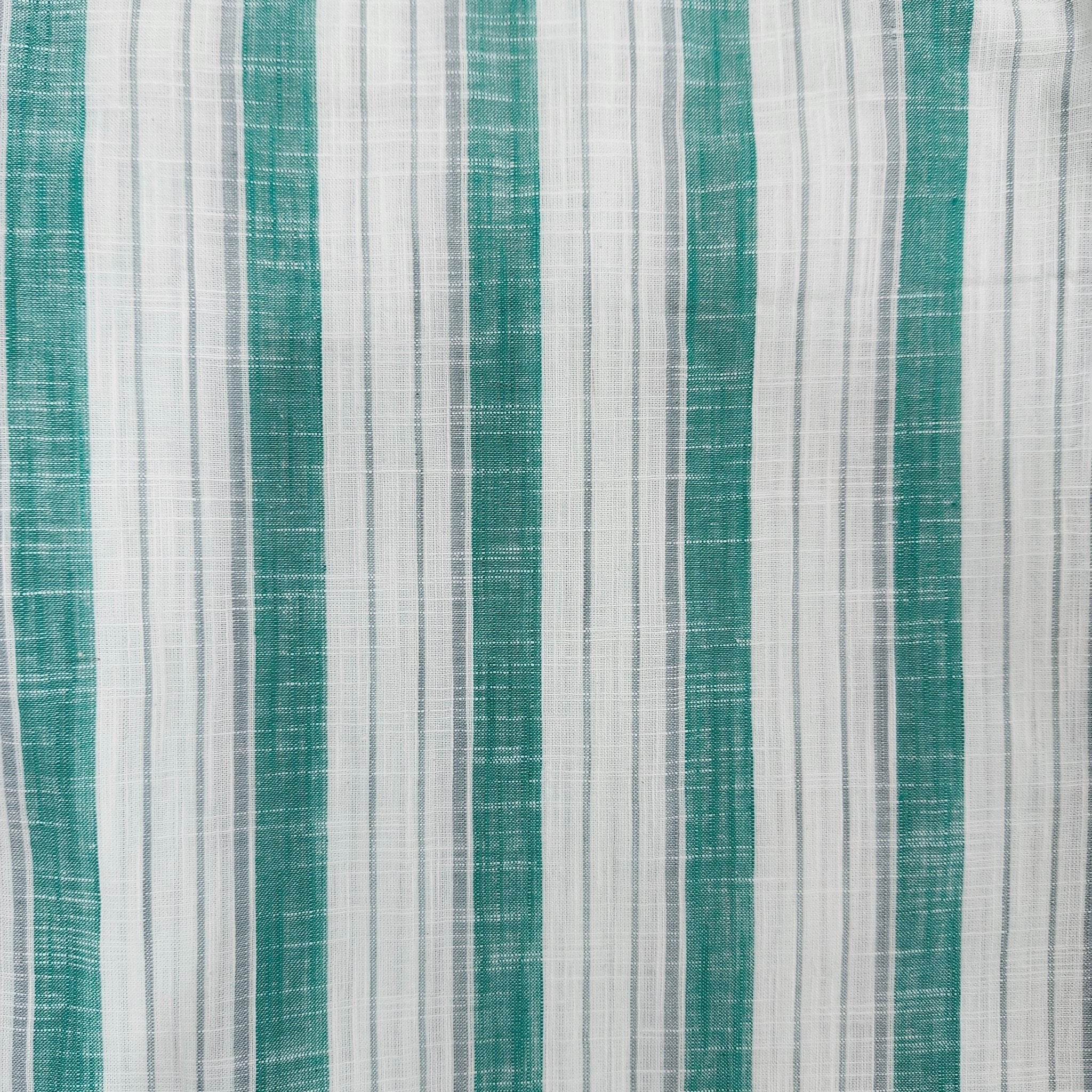 Cabana wide emerald-stripe pyjamas, short style