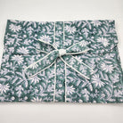 Teal floral pyjama set with a matching envelope bag
