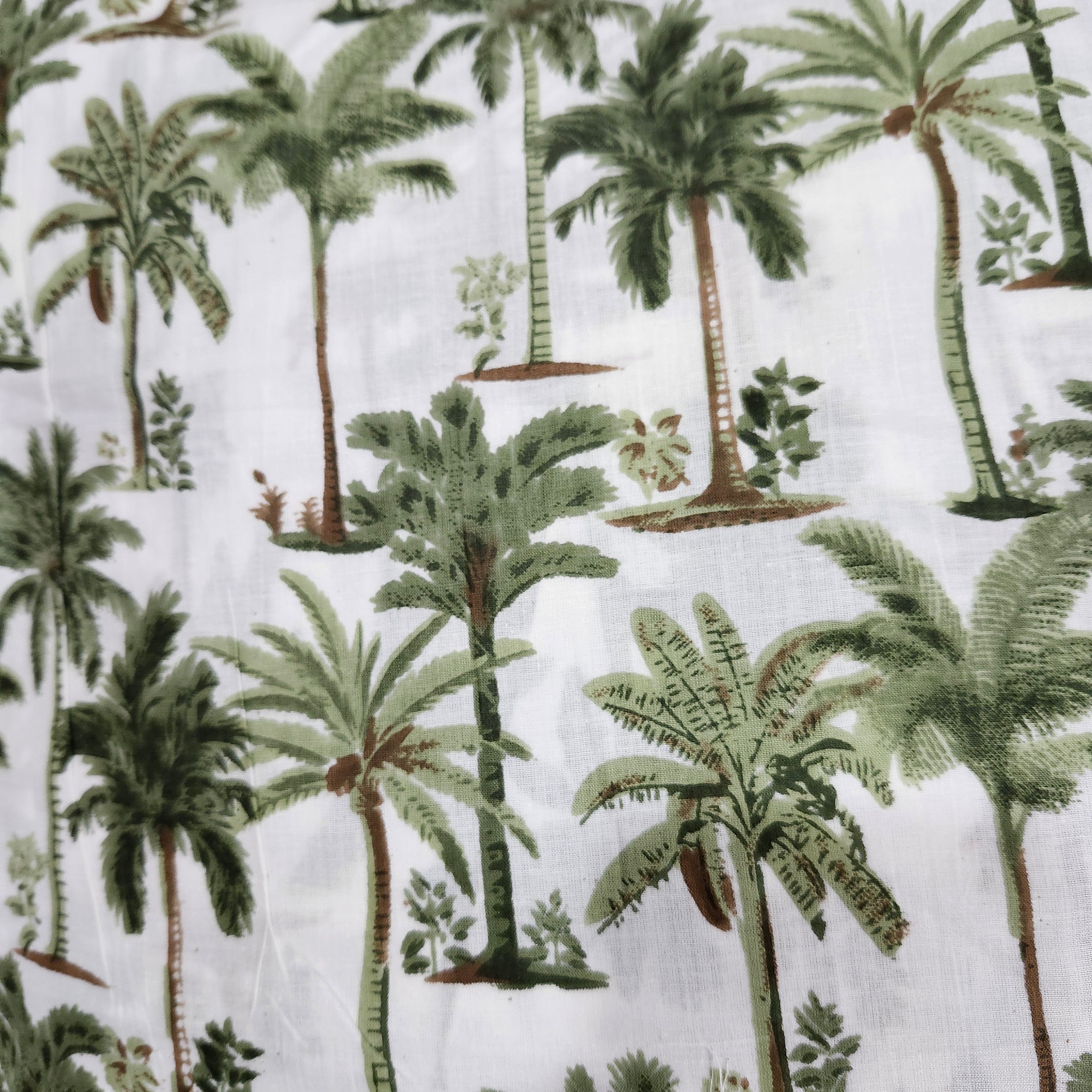 Little Palms block-print short pyjamas with a beachside feel